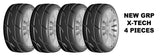 GRP GTK03-XB3x2 1:8 GT New Treaded Soft (4) Silver 20 Spoke Rubber Tires