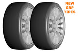 GRP GTK04-XM3 1:8 GT New Slick Soft (2) Silver 20 Spoke Rubber Tires