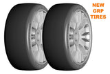 GRP GTK04-XB1 1:8 GT New Slick UltraSoft (2) Silver 20 Spoke Rubber Tires