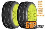 GRP GTY03-XM5 1:8 GT New Treaded Medium (2) Yellow 20 Spoke Rubber Tires
