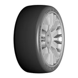 GRP GTK04-XM5 1:8 GT New Slick Medium (2) Silver 20 Spoke Rubber Tires