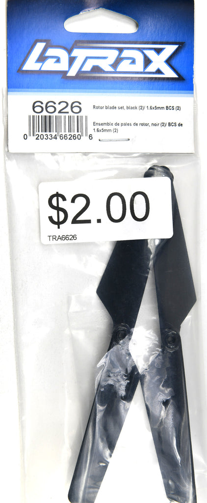 Traxxas Rotor Blade Set Black Alias TRA6626