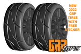 GRP GTX03-XB2 1:8 GT New Treaded ExtraSoft (2) Black 20 Spoke Rubber Tires