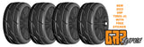 GRP GTX03-XM7x2 1:8 GT New Treaded MediumHard (4) Black 20 Spoke Rubber Tires
