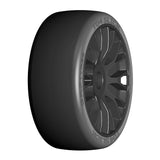 GRP GTX04-XM4 1:8 GT New Slick SoftMedium (2) Black 20 Spoke Rubber Tires