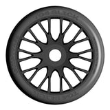 GRP GTX04-XB2 1:8 GT New Slick ExtraSoft (2) Black 20 Spoke Rubber Tires