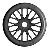 GRP GTX04-XB3 1:8 GT New Slick Soft (2) Black 20 Spoke Rubber Tires