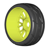 GRP GTY03-XB3 1:8 GT New Treaded Soft (2) Yellow 20 Spoke Rubber Tires