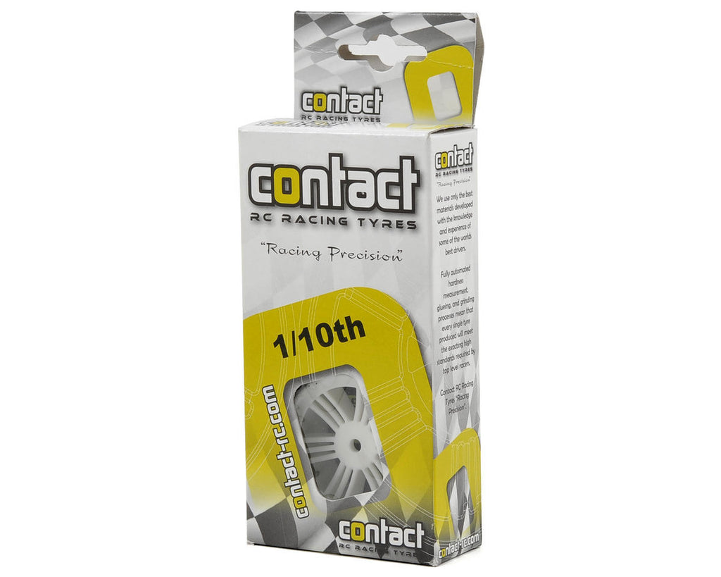 CONJ13703 Contact 1/10 Front 26mm 37 Shore Nylon Rim On Road Foam Tires (2)