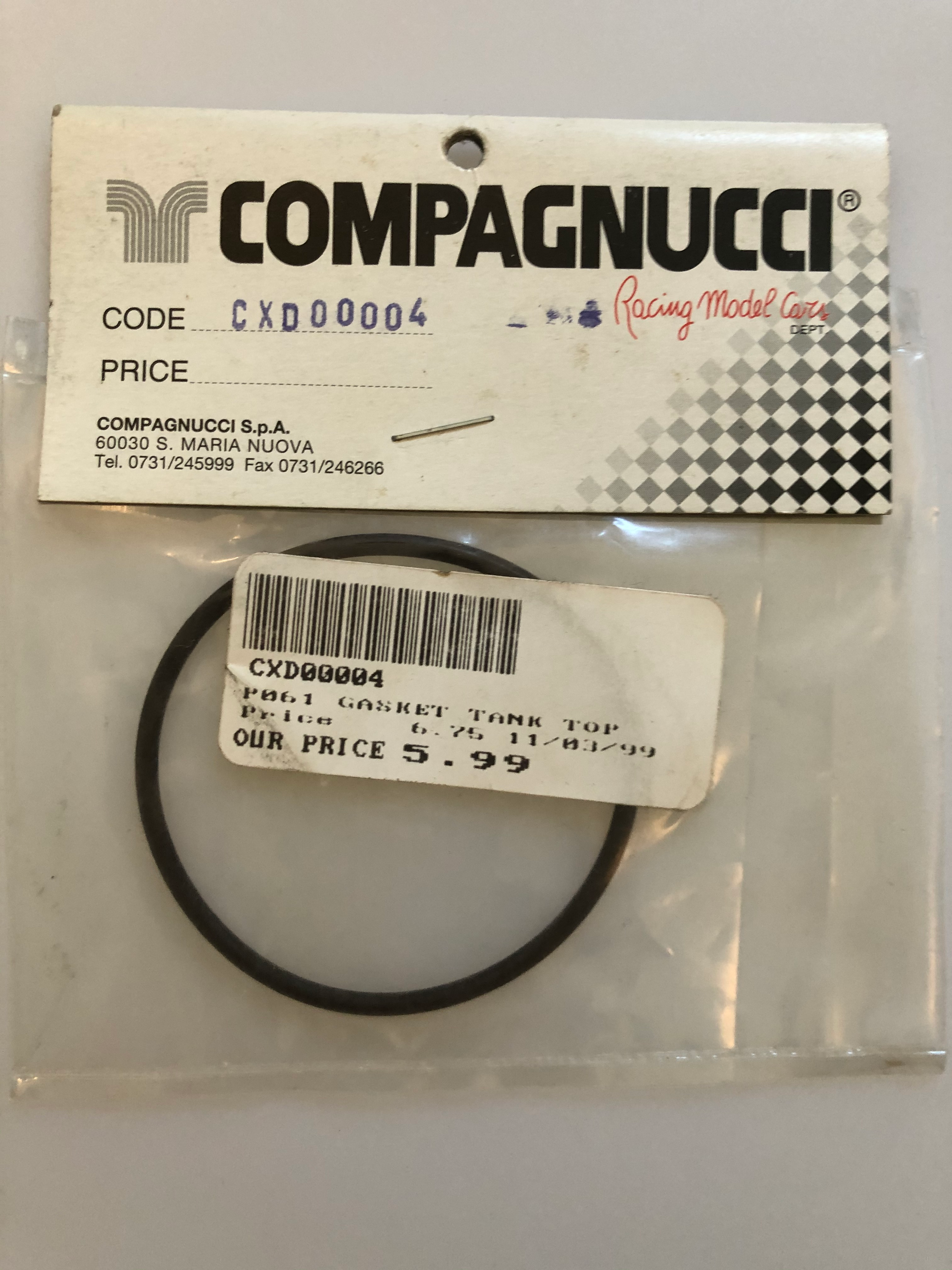 Compagnucci P061 Gas Tank Top O-Ring CXD00004