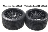 Sweep Racing Road Crusher On Road Belted Blue Chrome Monster Truck Rubber Tires (2) SWSRC1001BC