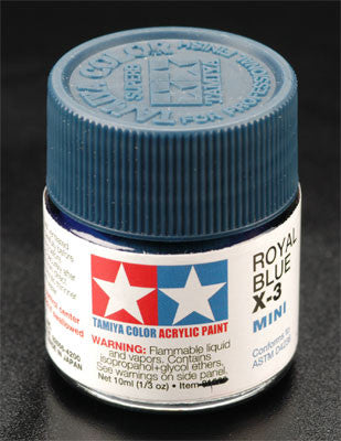 Tamiya X-3 Royal Blue Acrylic Mini 1/3 Oz TAM81503